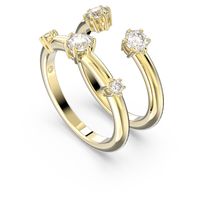 Swarovski Súprava dvoch pozlátených prsteňov Constella 5640967 60 mm