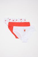 DEFACTO Girl's 3-Piece Slip Panties