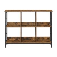 Boxxx REGÁL, hnedá, čierna, oceľ, 120/80/30 cm