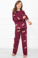 Dívčí pyžamo Italian Fashion Kwadro - bavlna Bordó 10 let