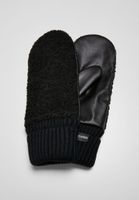 Synthetic leather gloves Sherpa black