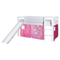 Livetastic POSTEĽ S PRIESTOROM NA HRU, 90/200 cm biela, pink