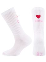 EWERS Čarape 'Ciao Amore'  roza / crvena / bijela
