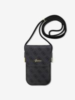 Guess PU 4G Metal Logo Script Black Etui za telefon ljubičasta