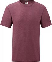 Fruit of the Loom Základní pánské bavlněné tričko Valueweight T střední gramáž, 165 g/m Barva: červená vínová melír, Velikost: XXL F140