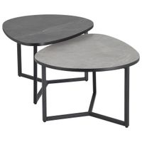 MID.YOU SADA KONFERENČNÝCH STOLÍKOV, svetlosivá, tmavosivá, kov, kompozitné drevo, 83/40/36,5/59 cm