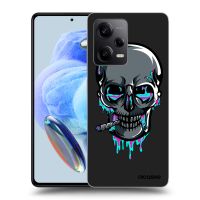 Silikónový čierny obal pre Xiaomi Redmi Note 12 Pro 5G - EARTH - Lebka 3.0