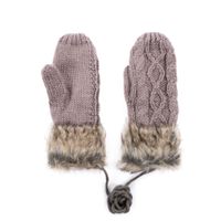 Art Of Polo Woman's Gloves rk13409-8 Grey Pink