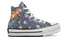 Converse X CORALINE Chuck Taylor All Star EVA Lift Junior High Top Fresh Blueberry - Detské - Tenisky Converse - Modré - A12354C - Veľkosť: 31