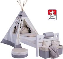 Masívna detská posteľ benjamin bubbles 90x200cm s teepee - výber