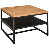 MID.YOU KONFERENČNÝ STOLÍK, prírodná farba, čierna, drevo, kov, 70/70/45,5 cm