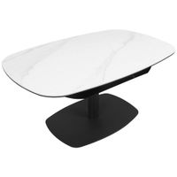 Dieter Knoll KONFERENČNÝ STOLÍK, antracitová, biela, kov, sklo, keramika, 110/70/50-75 cm