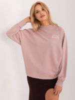 Powder pink oversize sweatshirt with SUBLEVEL inscription