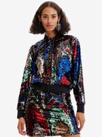 Desigual Sequin Jakna crna