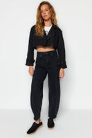 Trendyol Black High Waist Barrel Jeans