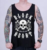 Herren Tanktop BLACK HEART - BULLET - SCHWARZ M