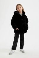 DEFACTO Girl's Water Repellent Hooded Puffer Jacket