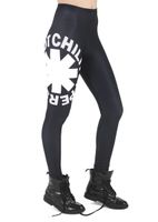 Damenhose (Leggings) Rot Heiß Chili Pepers - Asterisk Logo - Schwarz XL