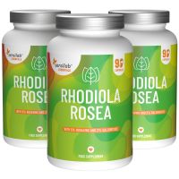 3x Rosenwurz 200 mg Rhodiola Rosea Extrakt: 5% Rosavine und 2% Salidrosid, 270 Kapslen, vegan | Essentials Sensilab