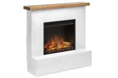 Tagu elektrický krb Rolf Concrete White, 1500 W, LED