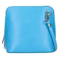 Női bőr crossbody kézitáska Italia Sima - kék