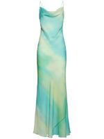 Aurora Printed Silk Long Dress