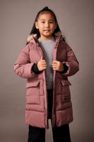 DEFACTO Girl's Water Repellent Removable Für Hooded Long Coat