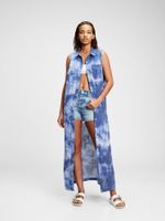 GAP Šaty bez rękawów ln maxi tie dye shirtdress