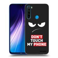 Silikónový čierny obal pre Xiaomi Redmi Note 8 - Angry Eyes - Transparent