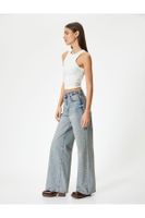 Koton Wide Leg Jeans with Standard Waist Pocket - Bianca Wide Leg Jeans