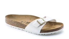 Birkenstock Madrid BS Patent White Regular Fit Ženy - Sandály Birkenstock - Bílá - 1005309-7 - Size: 7