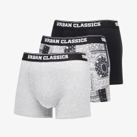 Urban Classics Organic Boxer Shorts 3-Pack Bandana Grey/ Grey/ Black S