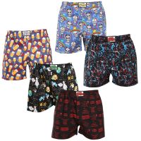 5PACK pánské trenky Styx art klasická guma vícebarevné (5A1778456) M