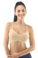 Sportovní bezešvá podprsenka Gina 07020P - bambus Tělová M/L