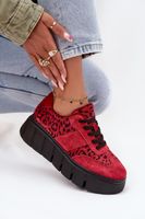 Velúr szigetelt női sneaker vastag platform Vinceza