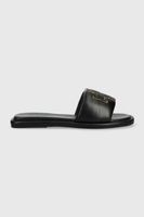 Tory Burch slapi de piele Double T Sport Slide
