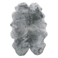 OVČIA KOŽUŠINA, 105/180 cm, strieborná