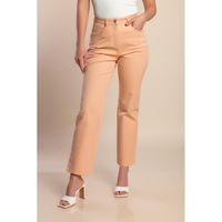 Jeans Mit Hoher Taille In Übergröße, Aprikose
