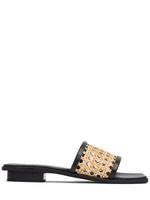 10mm Pia Leather & Rattan Slides