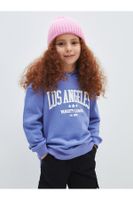 LC Waikiki Girls Printed Long Sleeve Hoodie Sweatshirt