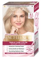 L’Oréal Paris hajfesték - EXCELLENCE Creme - 9.1 Very Light Ash Blonde