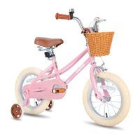 Dětské kolo Joystar Retro 14" s košíkem • 92-120 cm růžová