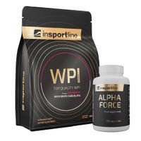 SADA: Protein inSPORTline WPI 700g + Stimulant inSPORTline AlphaForce, 90 kapslí  malina s bílou čokoládou