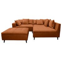 MID.YOU ROHOVÁ SEDACIA SÚPRAVA, textil, hrdzavá