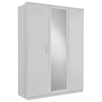 MID.YOU BIELA SKRIŇA SO ZRKADLOM, biela, 135/199/58 cm