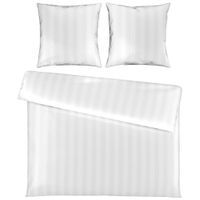 Novel POSTEĽNÁ BIELIZEŇ, satén, biela, 200/200 cm