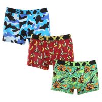 3PACK Pánské boxerky Styx art sportovní guma nadrozměr (3R13970) 5XL