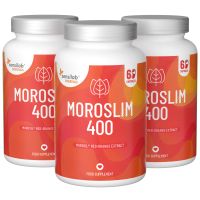 3x Moroslim 400 mg hochdosiert. 180 Kapseln. Morosil-Kapseln zum Abnehmen. Vegan | Essentials Sensilab