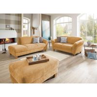 Sit & More LEŇOŠKA, textil, horčicovožltá