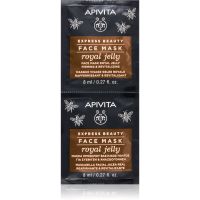 Apivita Express Beauty Anti-aging Face Mask Royal Jelly ревитализираща маска за лице със стягащ ефект 2 x 8 мл.